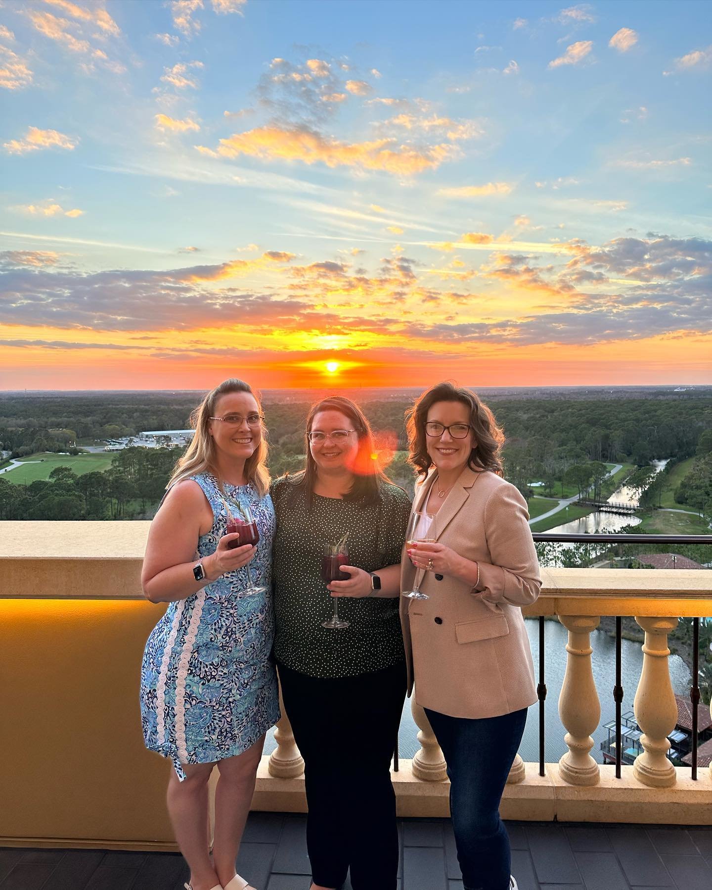 The Funk Collection OPS Team at Capa Steakhouse - Balcony Overlooking Sunset